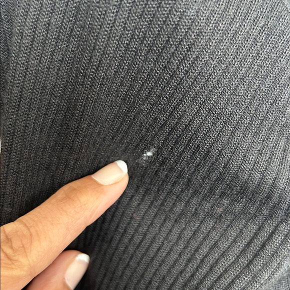 Theory LS Combo Dress Black Sweater Rib Knit Silk Shirt Tail Midi Size S NWT - Picture 8 of 8